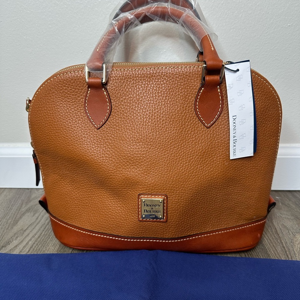 Dooney & Bourke Tan Leather Satchel / Crossbody NWT